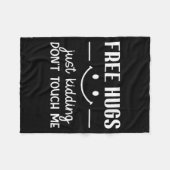 Couverture Polaire Hugs Just Kidding Don't Touch Me Smile Icon  (Devant (Horizontal))