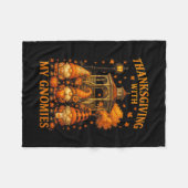 Couverture Polaire Hugvyn Thanksgiving With My Gnomies Fall Autumn Gn (Devant (Horizontal))