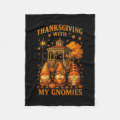 Couverture Polaire Hugvyn Thanksgiving With My Gnomies Fall Autumn Gn (Devant)