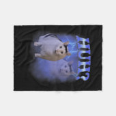 Couverture Polaire Huh Silly Chat Mème Funny Odly Bootleg Spécifique  (Devant (Horizontal))