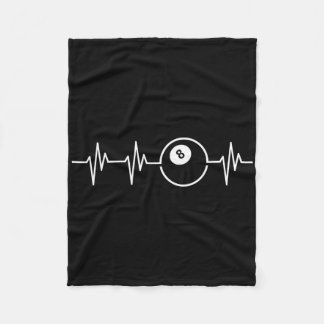 Couverture Polaire Huit Ball Heartbeat Drôle Billard Lover Ou Jouer