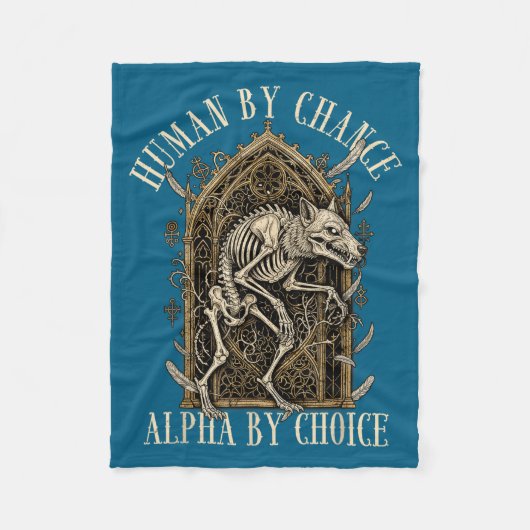 Couverture Polaire Human By Chance Alpha By Choice Alpha Wolf Meme Da (Devant)