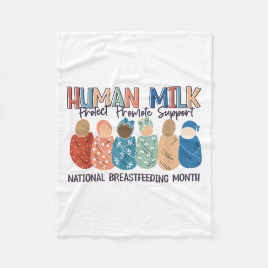 Couverture Polaire Human Milk Moms Milk S National Breastfeeding Mont (Devant)