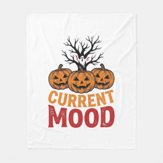 Couverture Polaire Humeur actuelle Halloween Citrouille Conception de