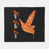 Couverture Polaire HummingBird Aml Sensibilisation à la leucémie (Devant (Horizontal))