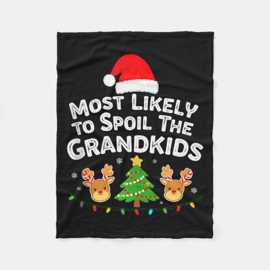 Couverture Polaire Humor Most Likely To Sil The Grandkids Christmas F (Devant)