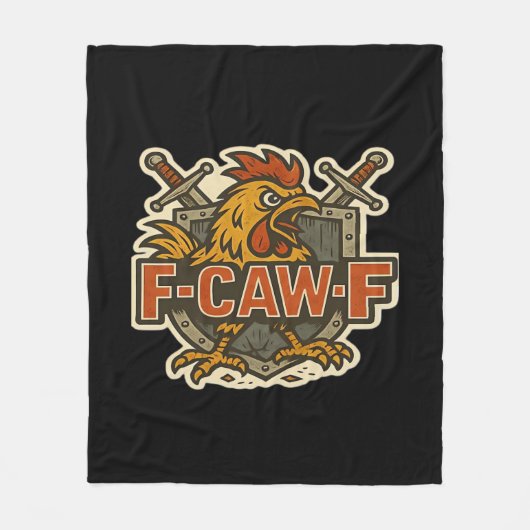 Couverture Polaire Humour Corbeau Drôle Gothique F-Caw-F (Devant)