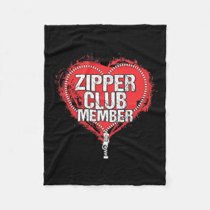 Couverture Polaire Humour de chirurgie cardiaque Funny Zipper Club Me