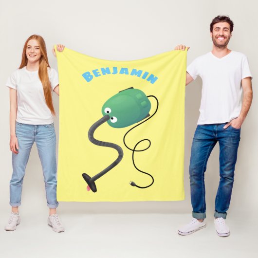 Couverture Polaire Humour de dessin animé de l'aspirateur mignon (En situation)