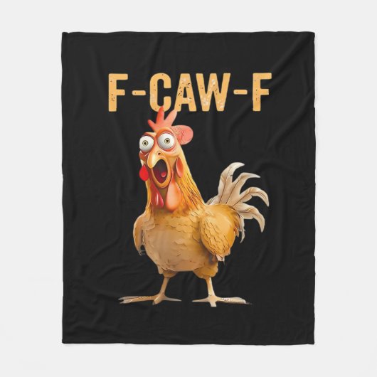 Couverture Polaire Humour gothique drôle Corbeau F-Caw-F (Devant)