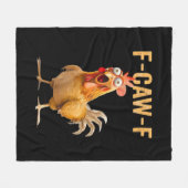 Couverture Polaire Humour gothique drôle Corbeau F-Caw-F (Devant (Horizontal))