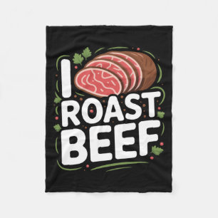Couverture Polaire Humour pour homme amateur de rôti de boeuf BBQ bou