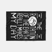 Couverture Polaire Humour scientifique de la rotation de la Terre pou (Devant (Horizontal))