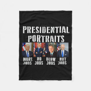Couverture Polaire Humour Traits présidentiels Trump Obama Biden Clin