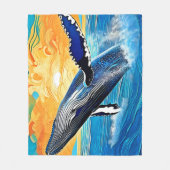 Couverture Polaire Humpback Sunset Leap Art (Devant)