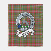 Couverture Polaire Hunter 1819 Clan Badge Tartan Plaid (Devant)