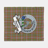 Couverture Polaire Hunter 1819 Clan Badge Tartan Plaid (Devant (Horizontal))