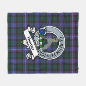 Couverture Polaire Hunter Moderne Clan Badge Tartan Plaid (Devant (Horizontal))