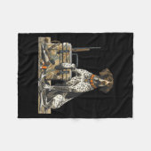 Couverture Polaire Hunting Dog Inter Bird Dog Duck Hunter Camo Retrie (Devant (Horizontal))
