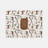 Couverture Polaire Hunting Wildlife Outdoorsman Pattern (Devant (Horizontal))