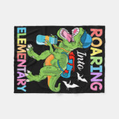 Couverture Polaire Hurlement Dans Élémentaire Dinosaure Garçons Fille (Devant (Horizontal))