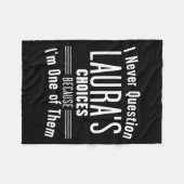 Couverture Polaire Husband And Laura I Never Question Choices Togethe (Devant (Horizontal))