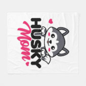 Couverture Polaire Husky Chig Maman Cute Kawaii Design (Devant (Horizontal))