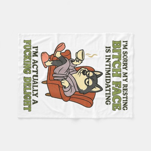 Couverture Polaire Husky I'm Sorry My Resting Face Is Intimidating (Devant (Horizontal))