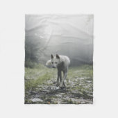 Couverture Polaire Husky Sibérien Blanc (Devant)