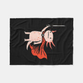 Couverture Polaire Huzzah Axolotl Knight Funny Sword Meme Quote  (Devant (Horizontal))