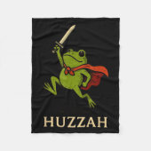Couverture Polaire Huzzah Frog Knight Funny Sword Meme Quote (Devant)