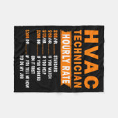 Couverture Polaire Hvac Technician Hourly Rate Funny Hvac Mechanic Sa (Devant (Horizontal))