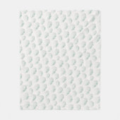 Couverture Polaire Hydrangea Blanc Élégant Sarcelle (Devant)