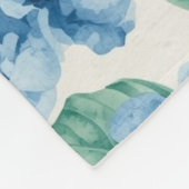 Couverture Polaire Hydrangea Blues Fleurs Aquarelle Botanique Florais (Coin)