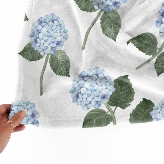 Couverture Polaire Hydrangea Garden Monogram 