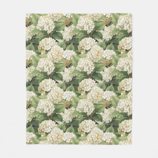 Couverture Polaire Hydrangea watercolour floral Boho retro flowers