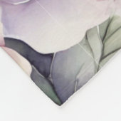 Couverture Polaire Hydrangeas aquarelle rose violet élégant (Coin)
