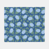 Couverture Polaire Hydrangeas bleu du pays (Devant (Horizontal))