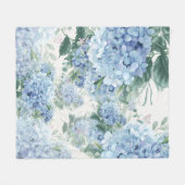 Couverture Polaire Hydrangée bleue (Devant (Horizontal))