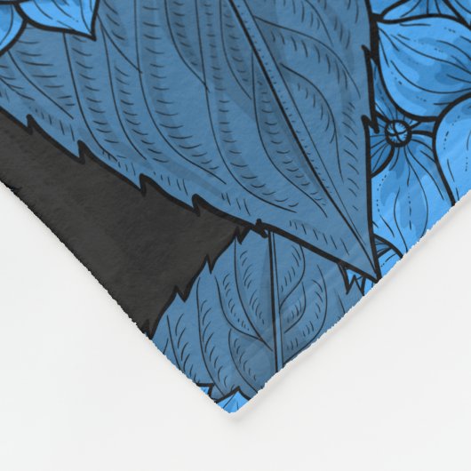 Couverture Polaire Hydrangée bleue (Coin)