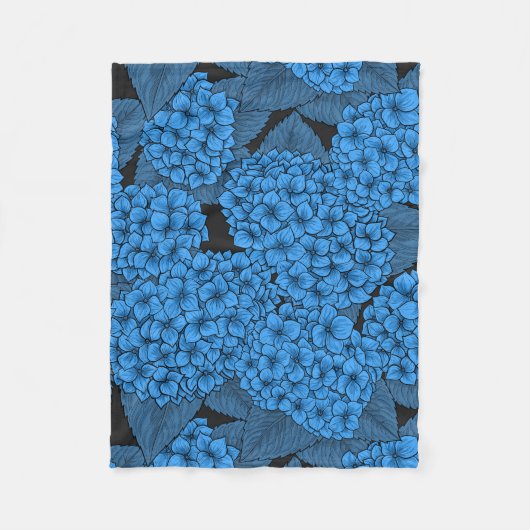 Couverture Polaire Hydrangée bleue (Devant)