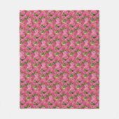 Couverture Polaire Hydrangée rose fleurit motif floral (Devant)