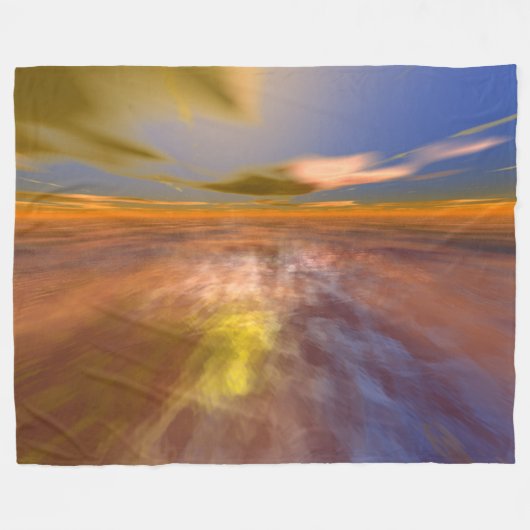 Couverture Polaire HYPERION WORLD, ALIEN SEASCAPE SKY, NUAGES Sci-Fi (Devant (Horizontal))