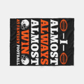 Couverture Polaire I Almost Always Almost Win At Fantasy Football (Devant (Horizontal))