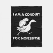 Couverture Polaire I Am A Conduit For Nonsense - Capybara Riding Goos (Devant)