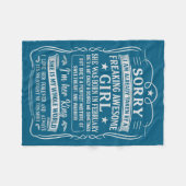 Couverture Polaire I Am Already Taken By Freaking Awesome Girl Born I (Devant (Horizontal))