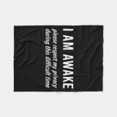 Couverture Polaire I Am Awake Please Respect My Privacy Funny Sarcast (Devant (Horizontal))