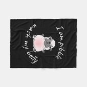 Couverture Polaire I Am Bble Wash My Belly Bble Meme Funny Dog Brainr (Devant (Horizontal))