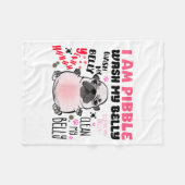 Couverture Polaire I Am Bble Wash My Belly Bble Meme Funny Dog Brainr (Devant (Horizontal))
