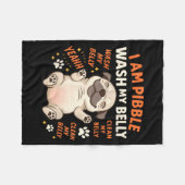 Couverture Polaire I Am Bble Wash My Belly Clean My Belly Meme Pet Lo (Devant (Horizontal))